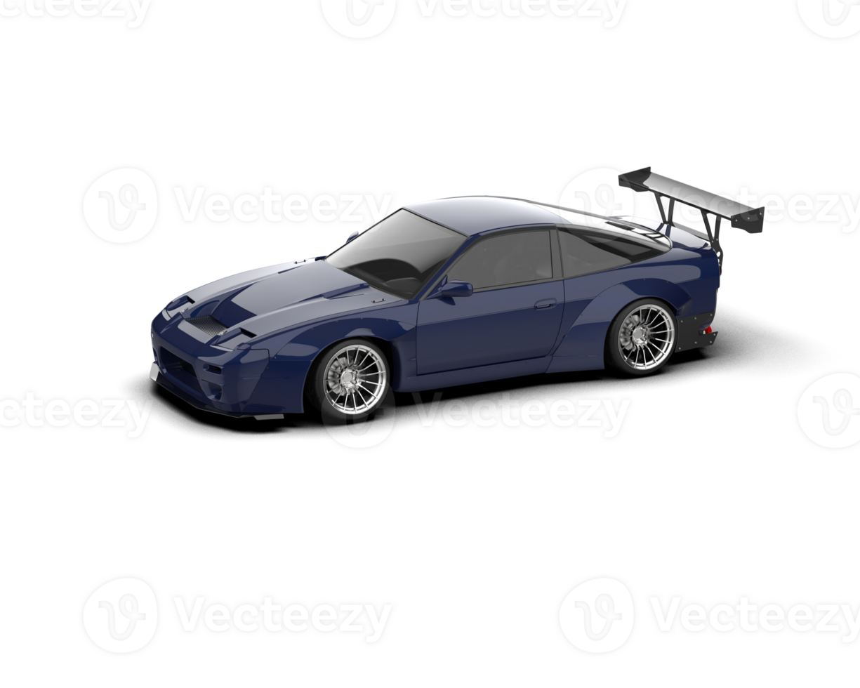 Realistic race car isolated on background. 3d rendering - illustration png