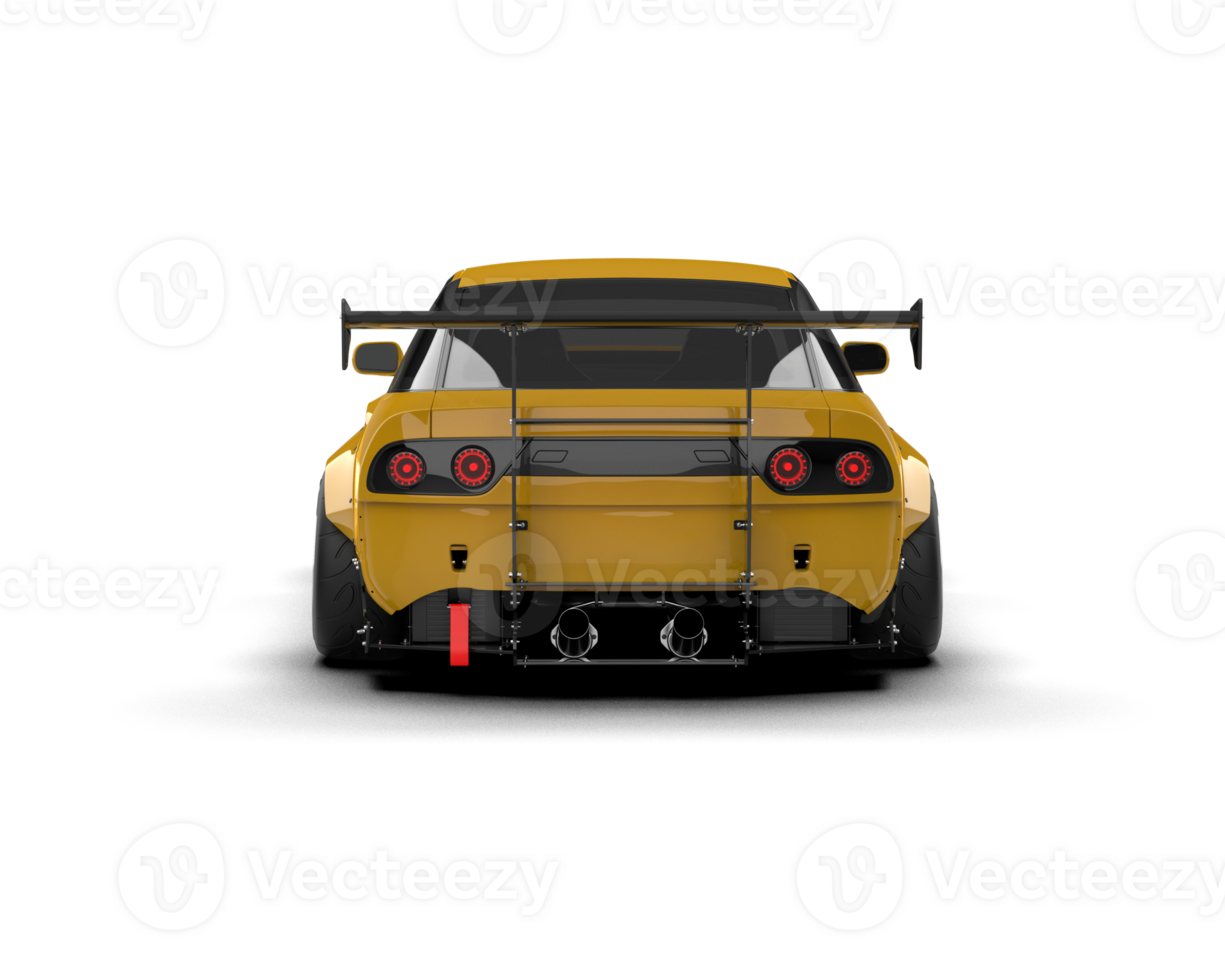 Realistic race car isolated on background. 3d rendering - illustration png