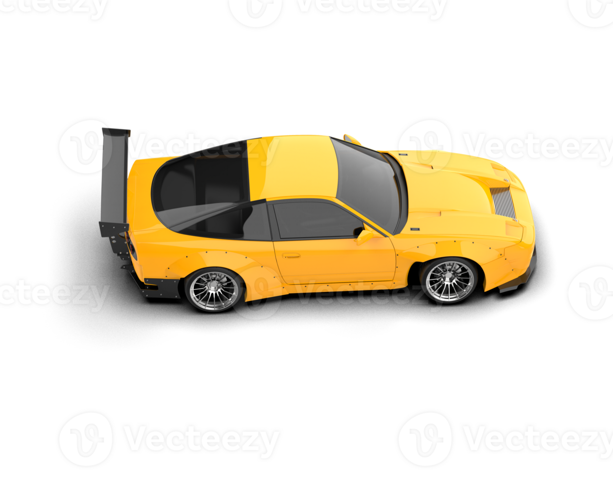 Realistic race car isolated on background. 3d rendering - illustration png