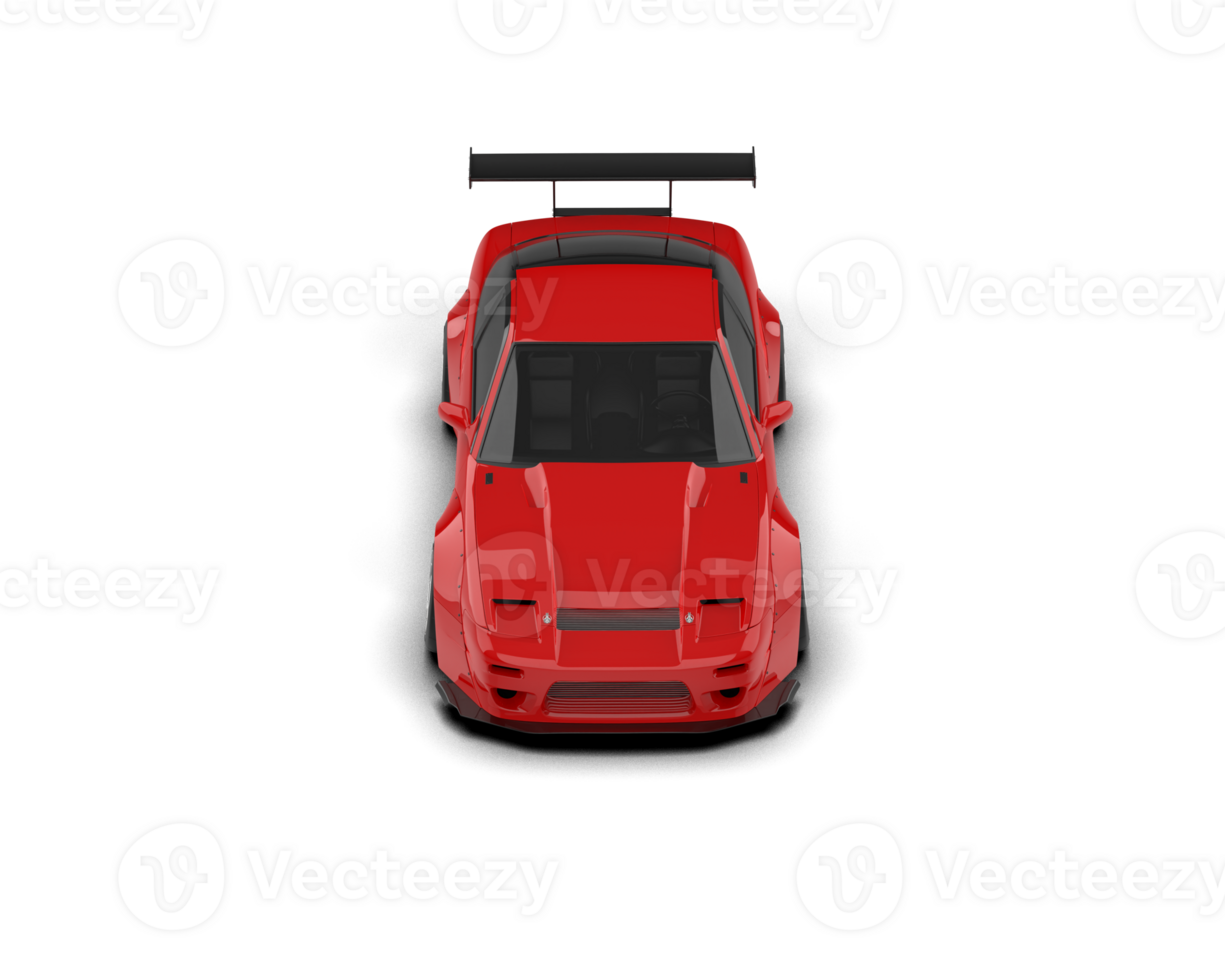 Realistic race car isolated on background. 3d rendering - illustration png