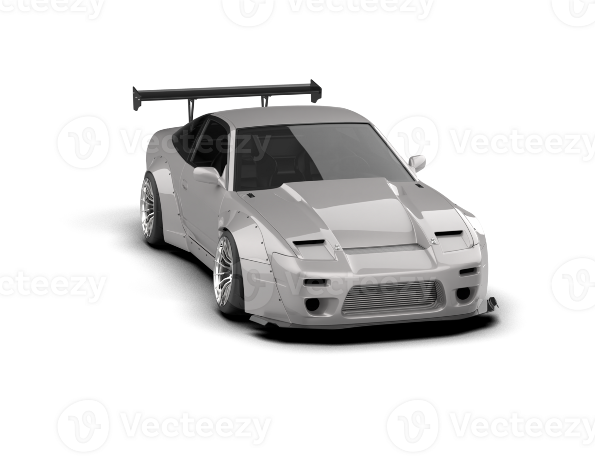 Realistic race car isolated on background. 3d rendering - illustration png