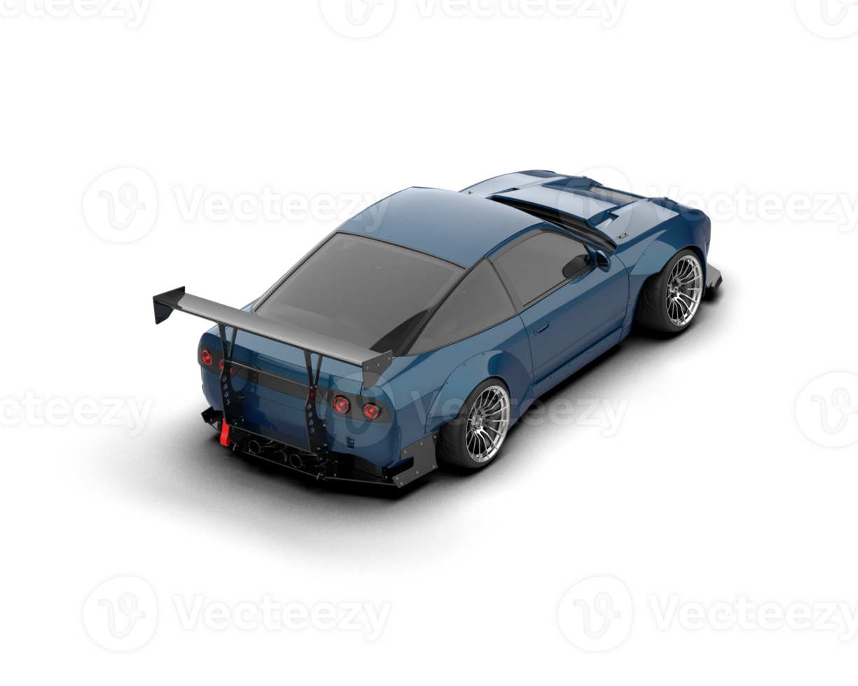 Realistic race car isolated on background. 3d rendering - illustration png