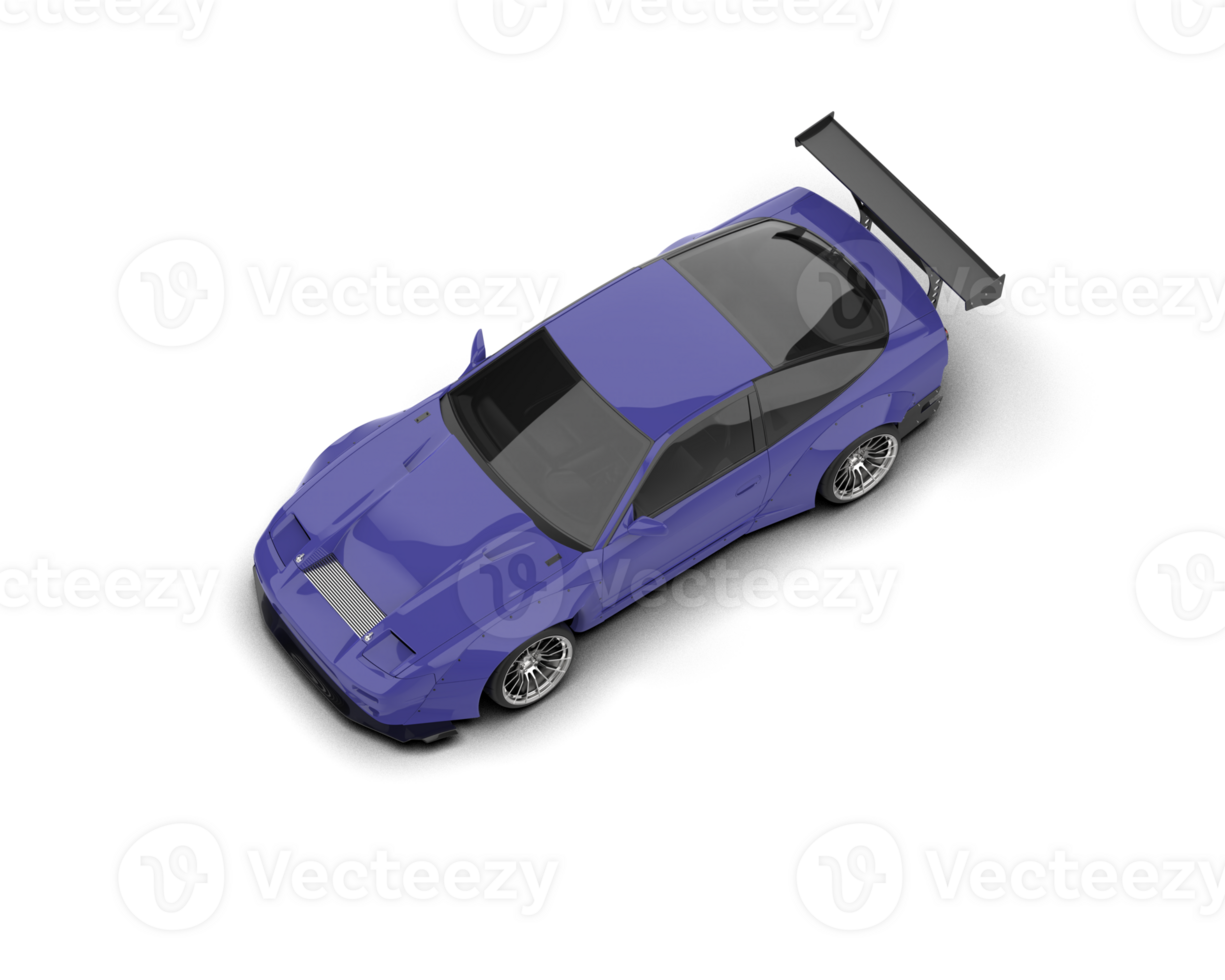 Realistic race car isolated on background. 3d rendering - illustration png