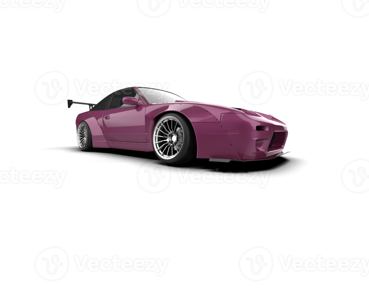 Realistic race car isolated on background. 3d rendering - illustration png