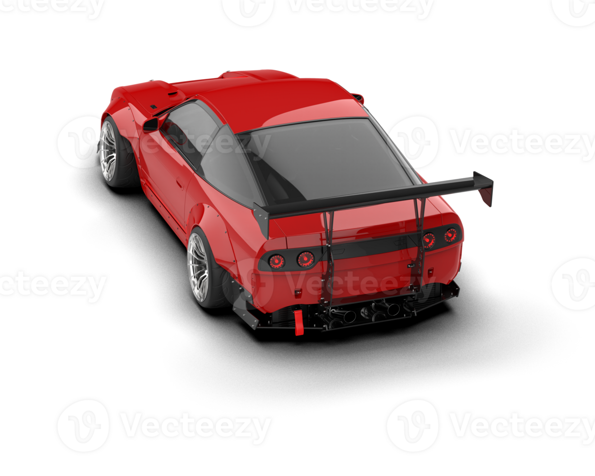 Realistic race car isolated on background. 3d rendering - illustration png