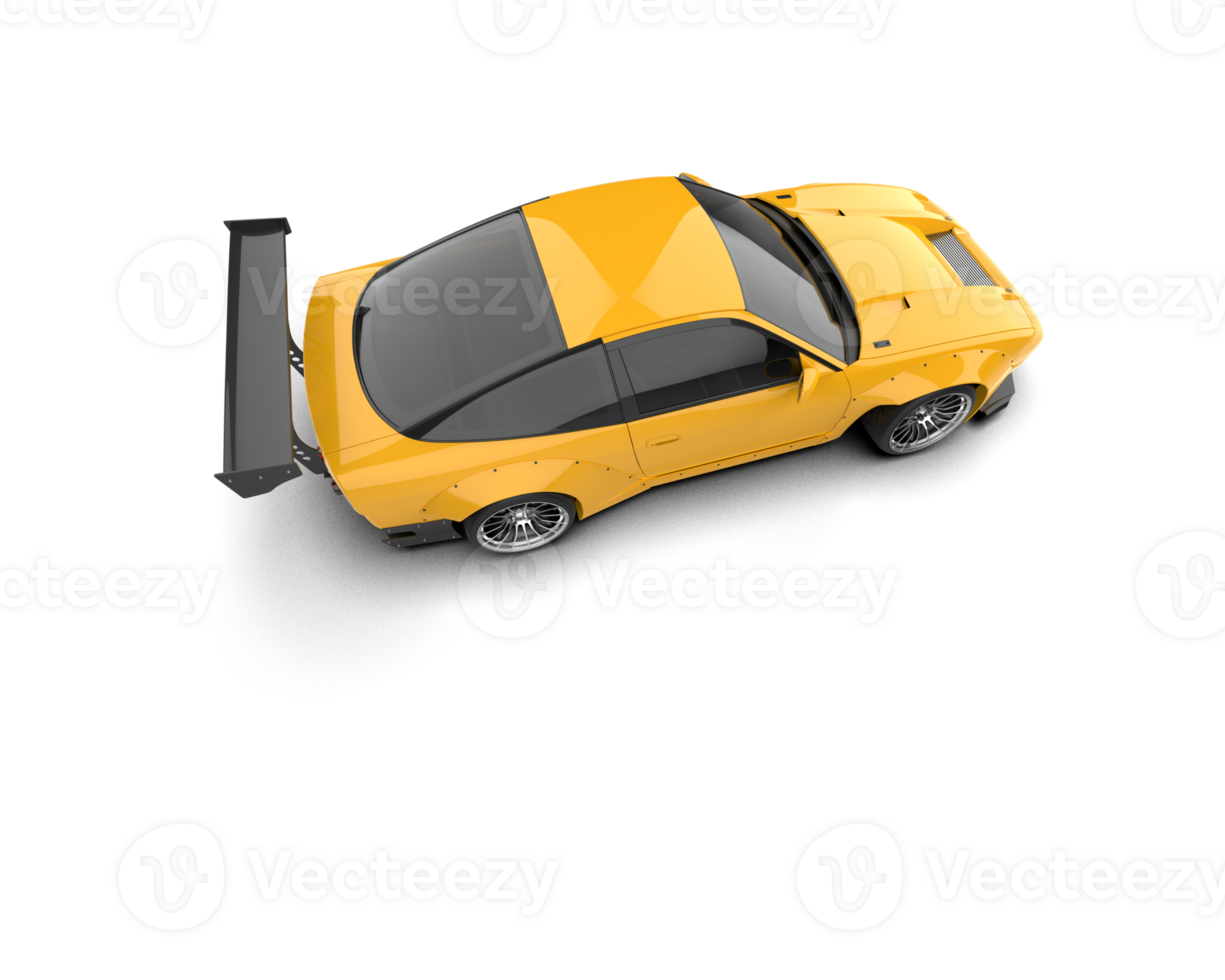 Realistic race car isolated on background. 3d rendering - illustration png