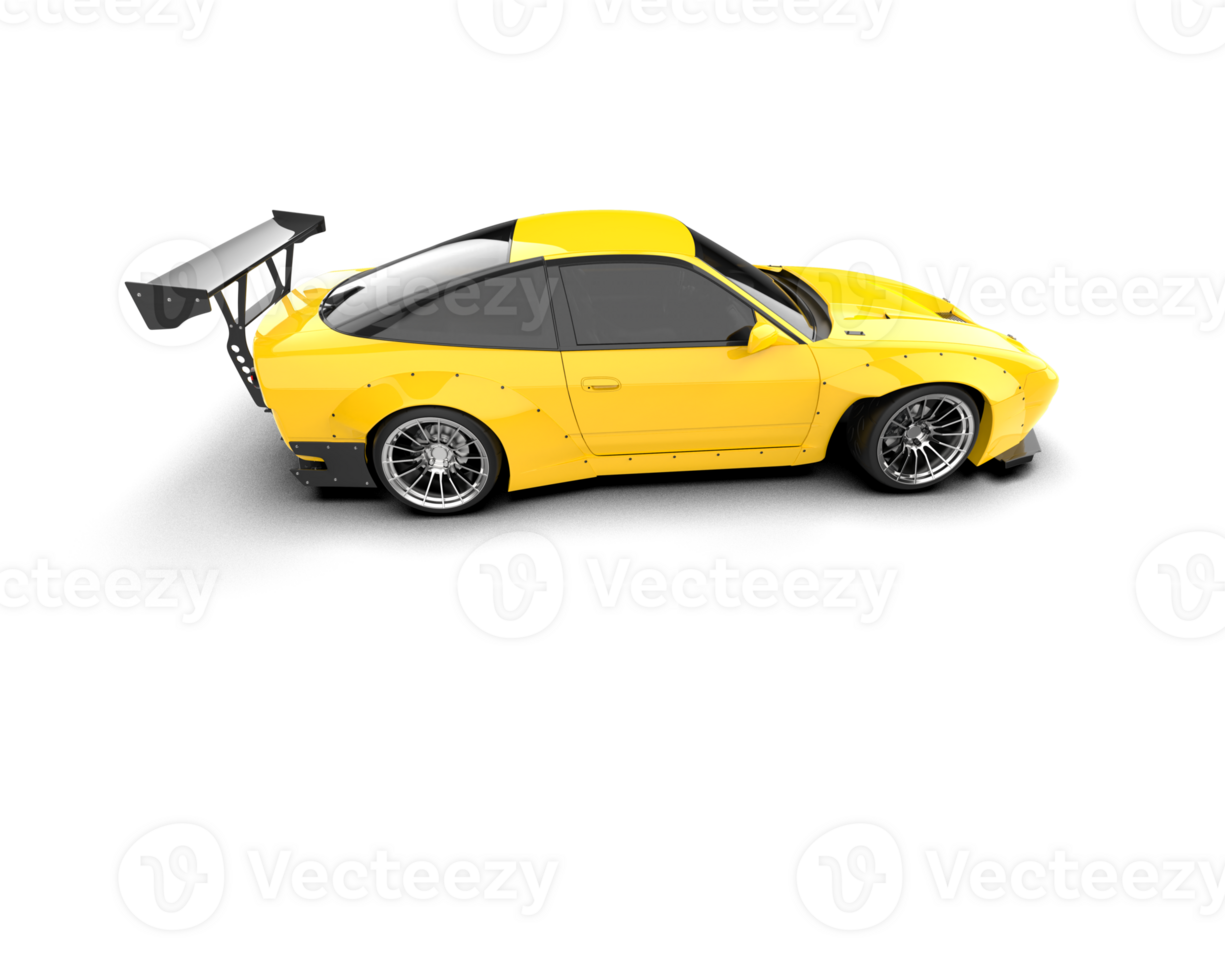 Realistic race car isolated on background. 3d rendering - illustration png