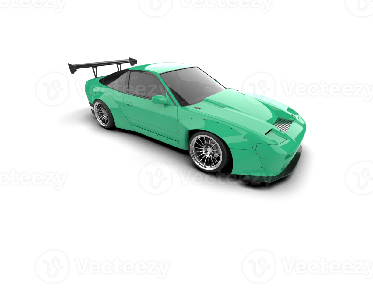 Realistic race car isolated on background. 3d rendering - illustration png