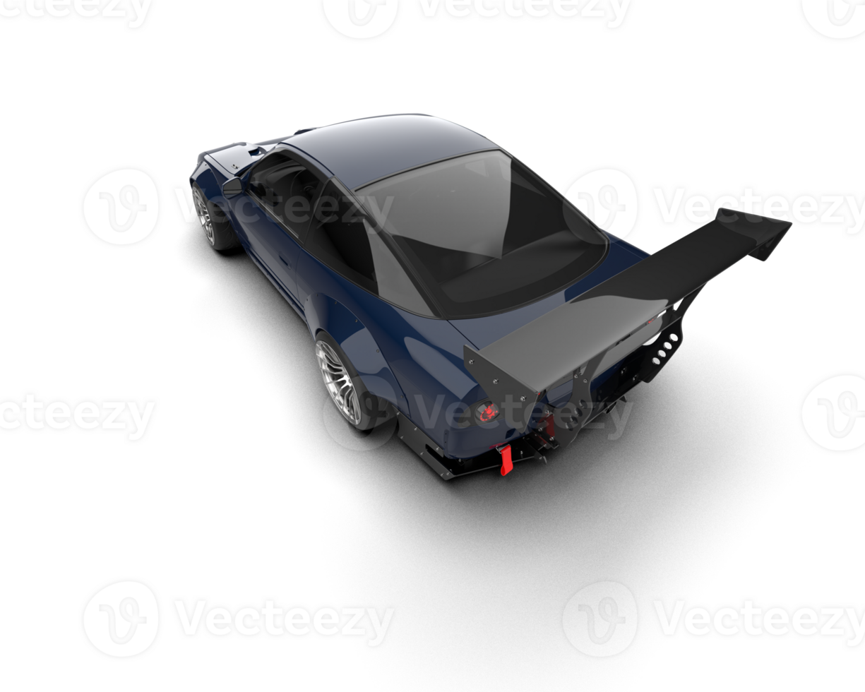 Realistic race car isolated on background. 3d rendering - illustration png