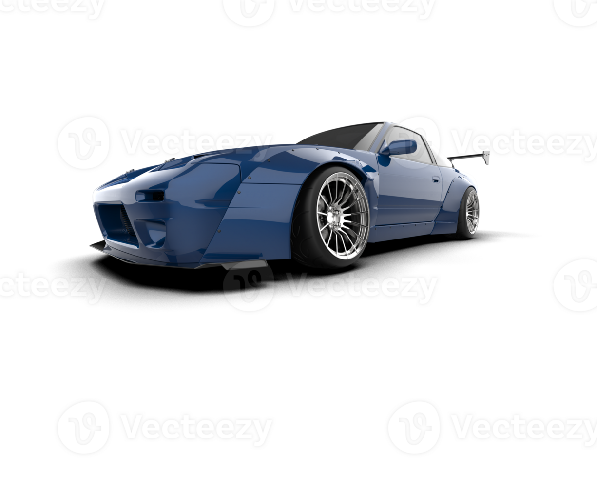 Realistic race car isolated on background. 3d rendering - illustration png