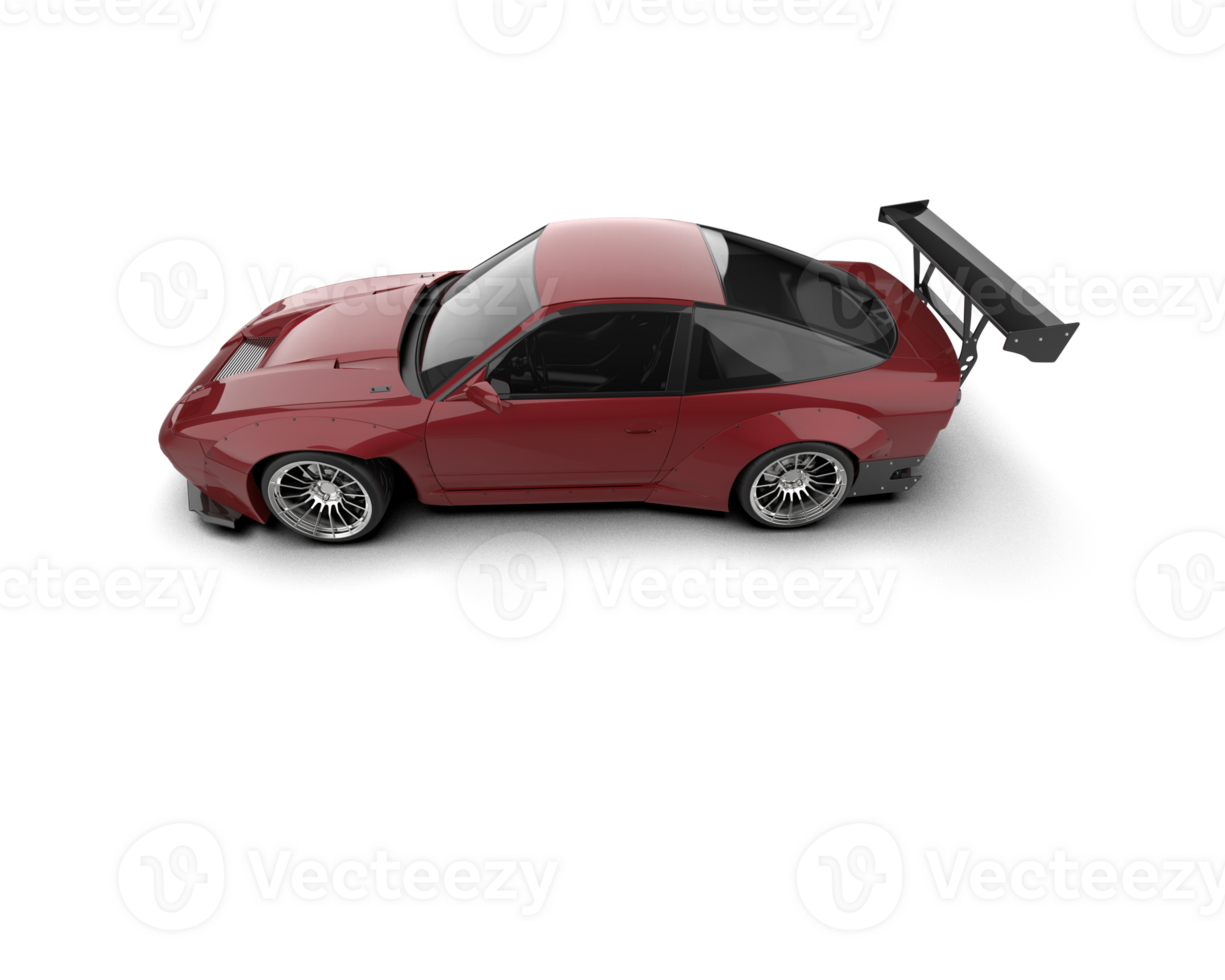 Realistic race car isolated on background. 3d rendering - illustration png