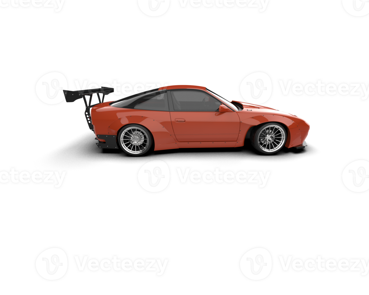 Realistic race car isolated on background. 3d rendering - illustration png