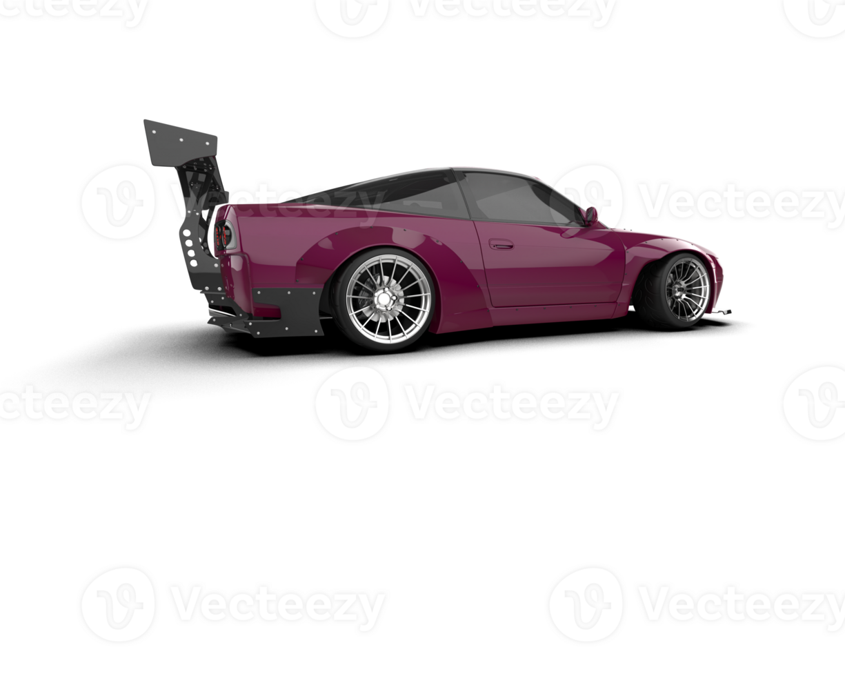 Realistic race car isolated on background. 3d rendering - illustration png