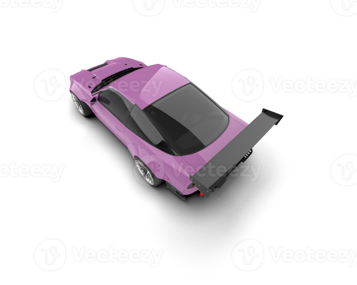 Realistic race car isolated on background. 3d rendering - illustration png