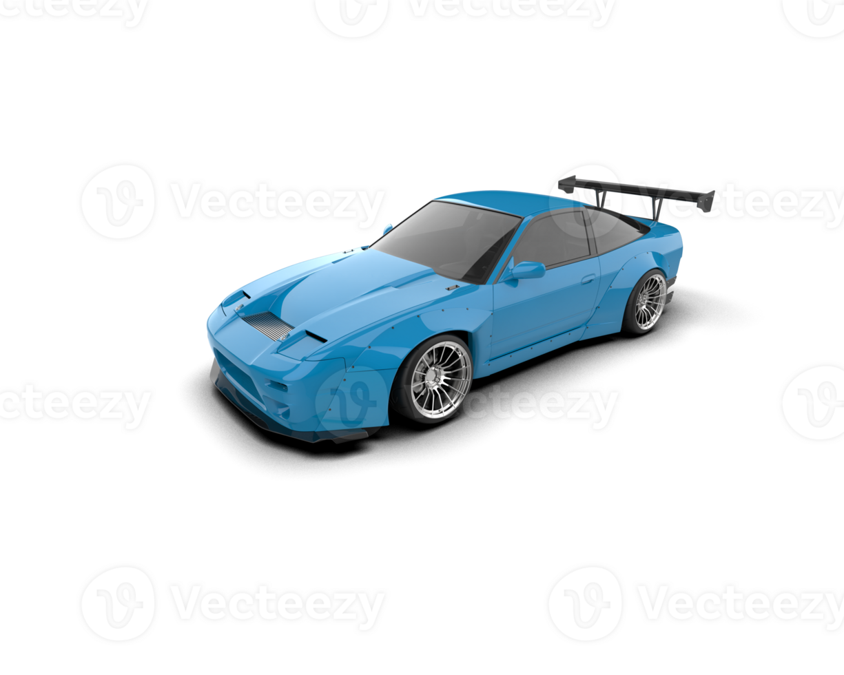 Realistic race car isolated on background. 3d rendering - illustration png