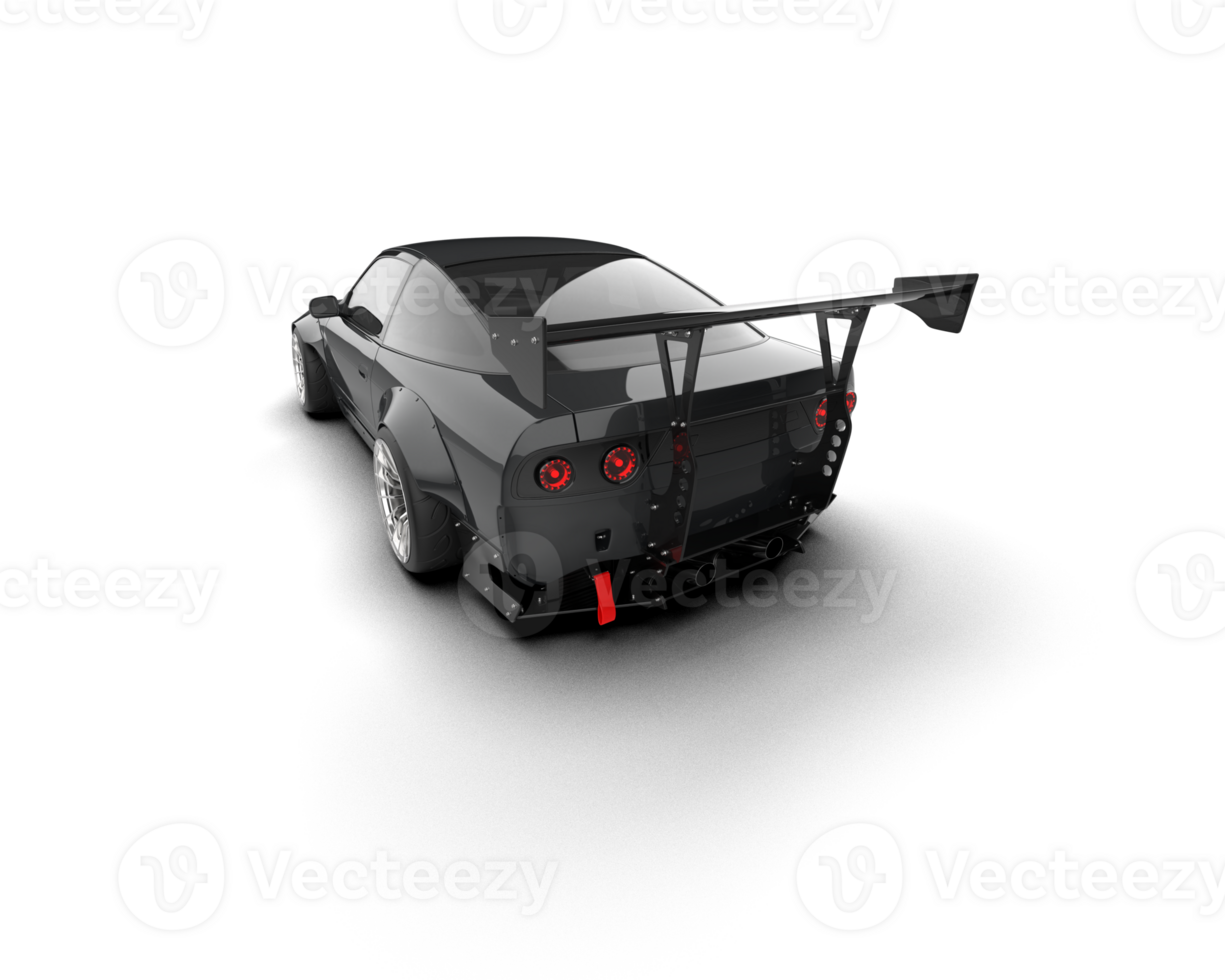 Realistic race car isolated on background. 3d rendering - illustration png