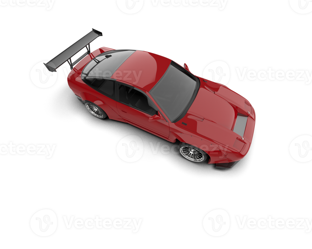 Realistic race car isolated on background. 3d rendering - illustration png