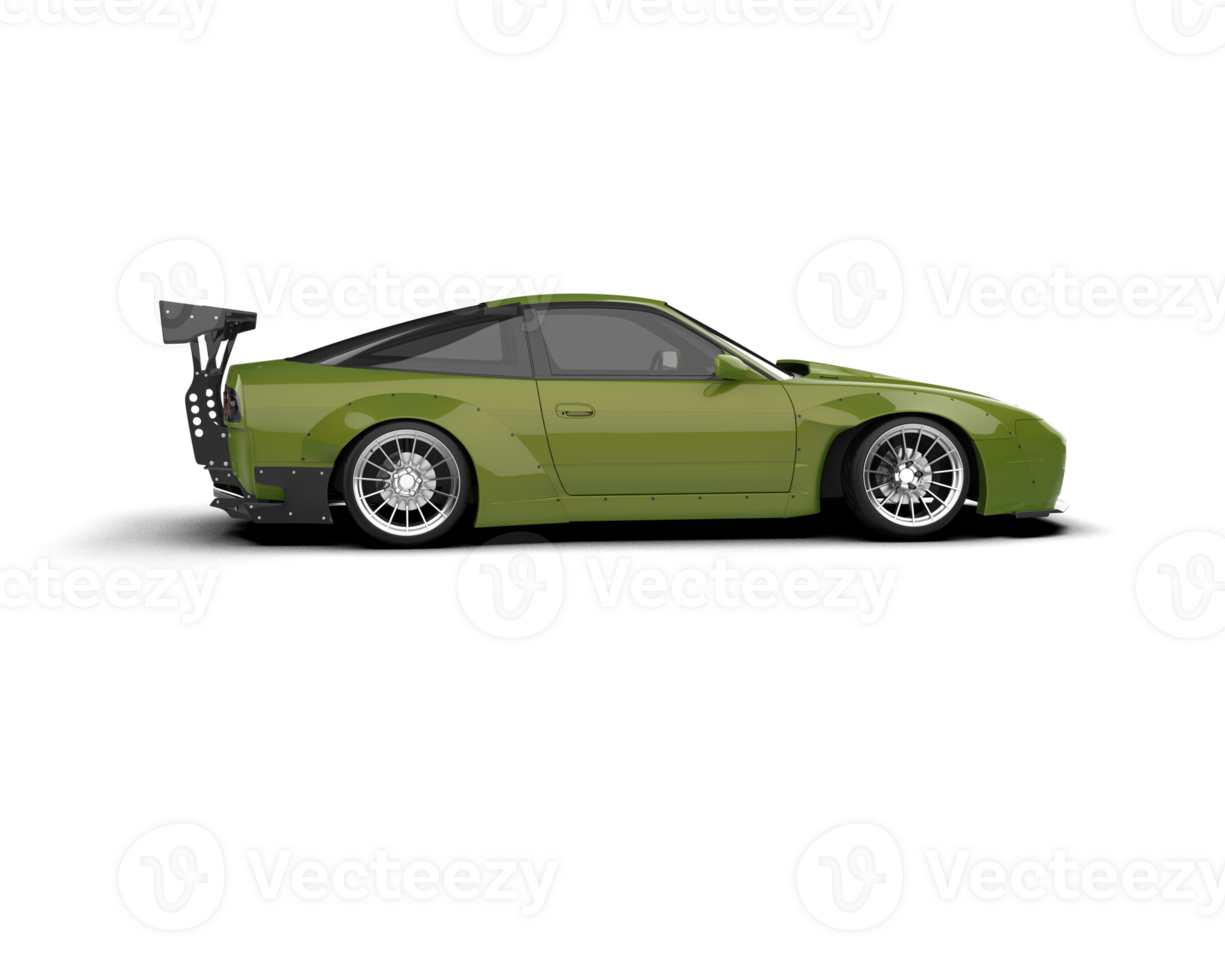 Realistic race car isolated on background. 3d rendering - illustration png