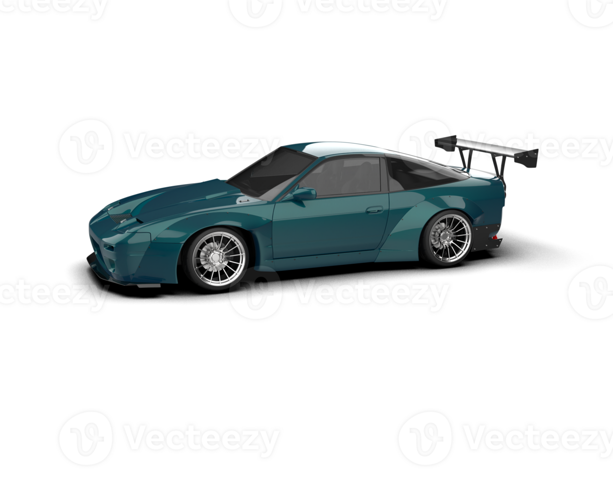 Realistic race car isolated on background. 3d rendering - illustration png