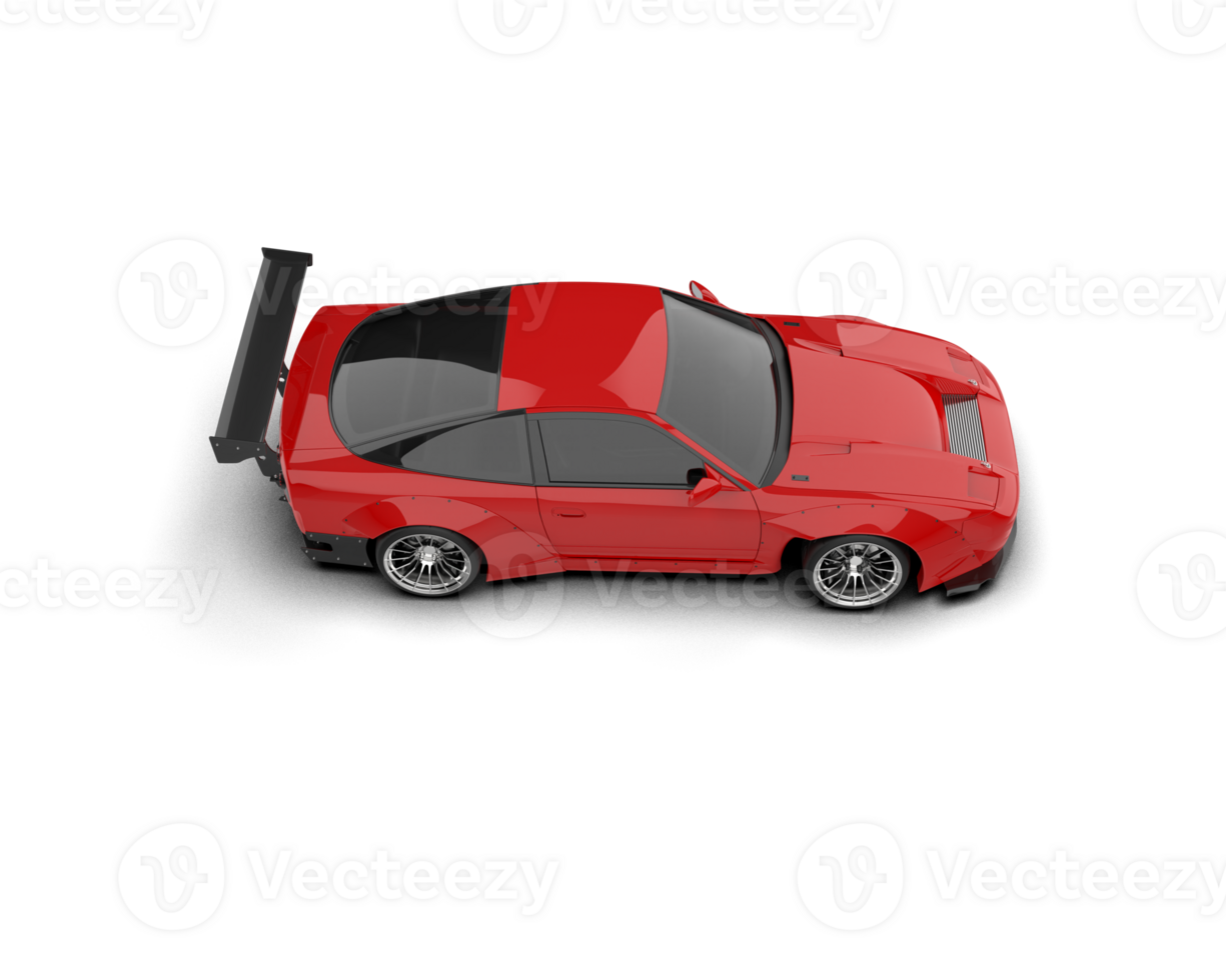 Realistic race car isolated on background. 3d rendering - illustration png