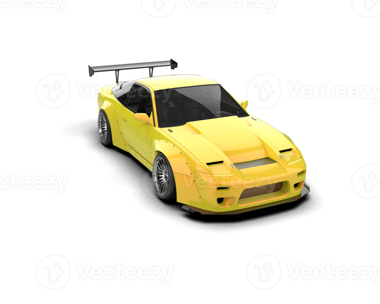 Realistic race car isolated on background. 3d rendering - illustration png