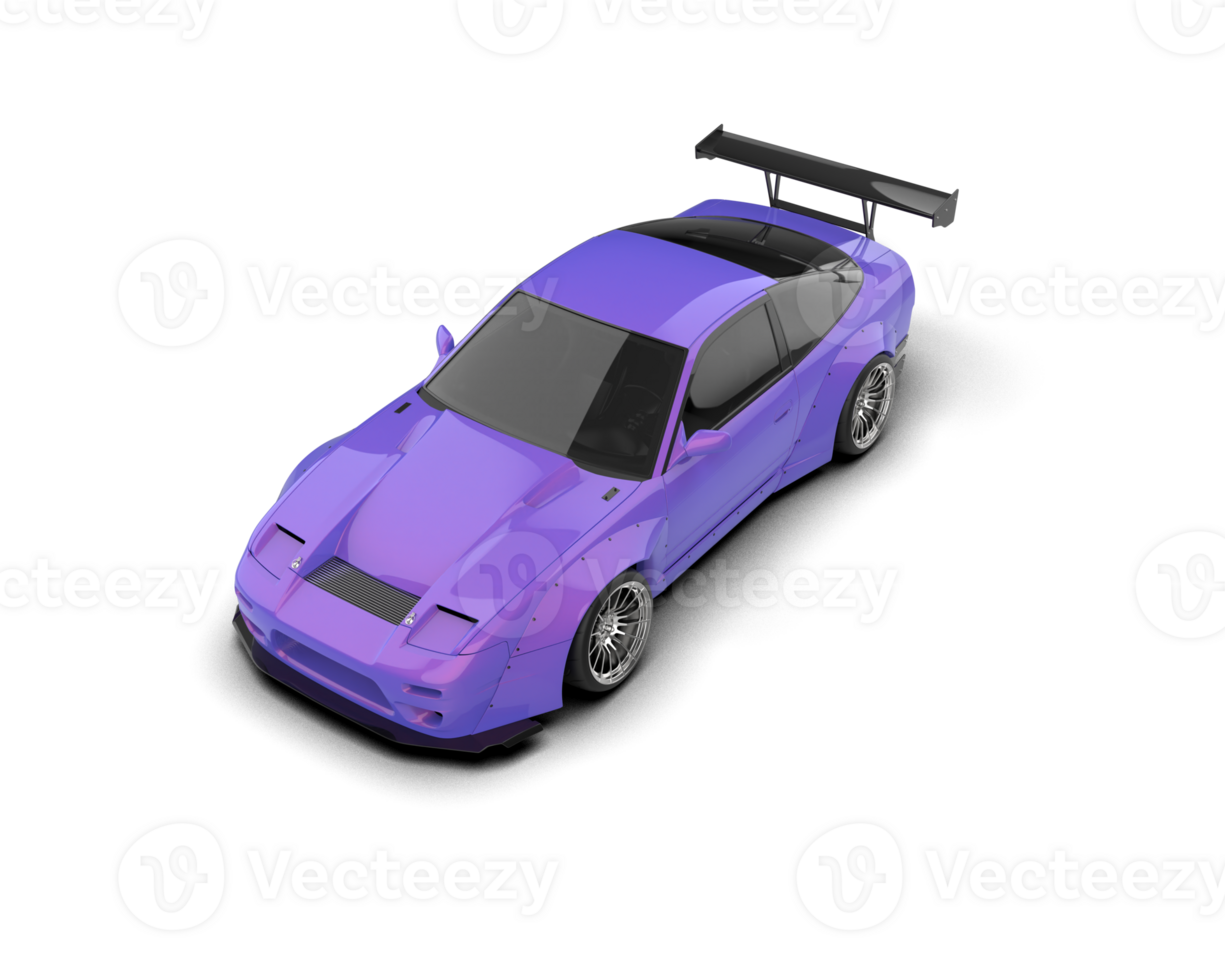 Realistic race car isolated on background. 3d rendering - illustration png
