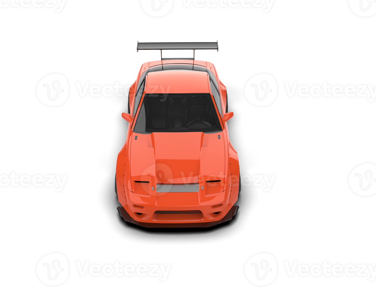 Realistic race car isolated on background. 3d rendering - illustration png