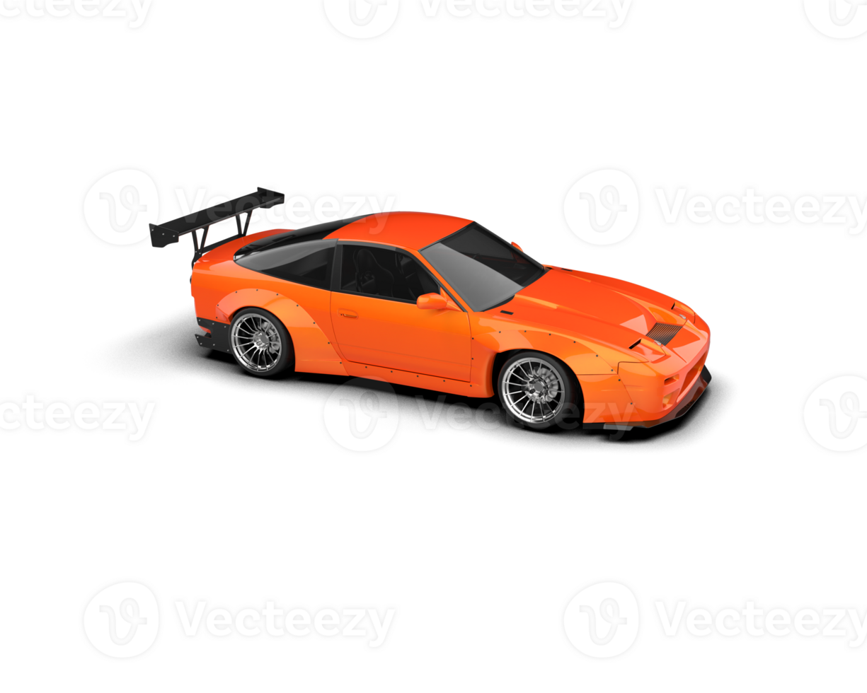 Realistic race car isolated on background. 3d rendering - illustration png