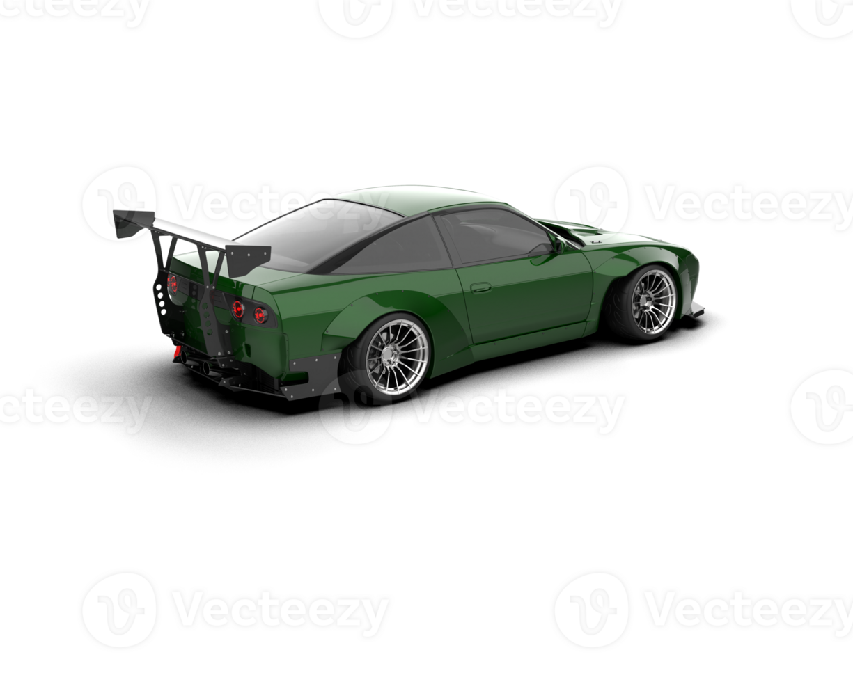 Realistic race car isolated on background. 3d rendering - illustration png
