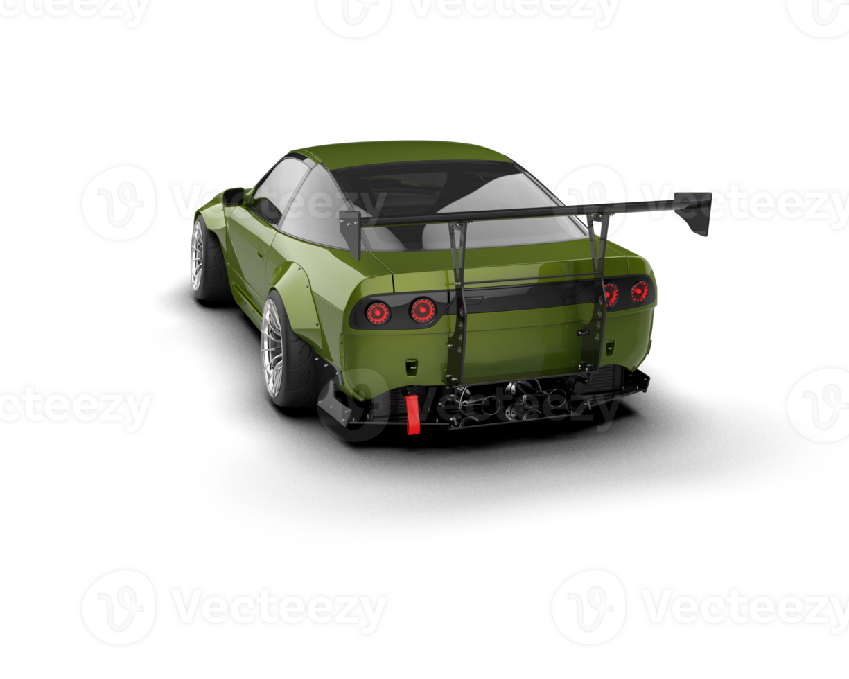 Realistic race car isolated on background. 3d rendering - illustration png