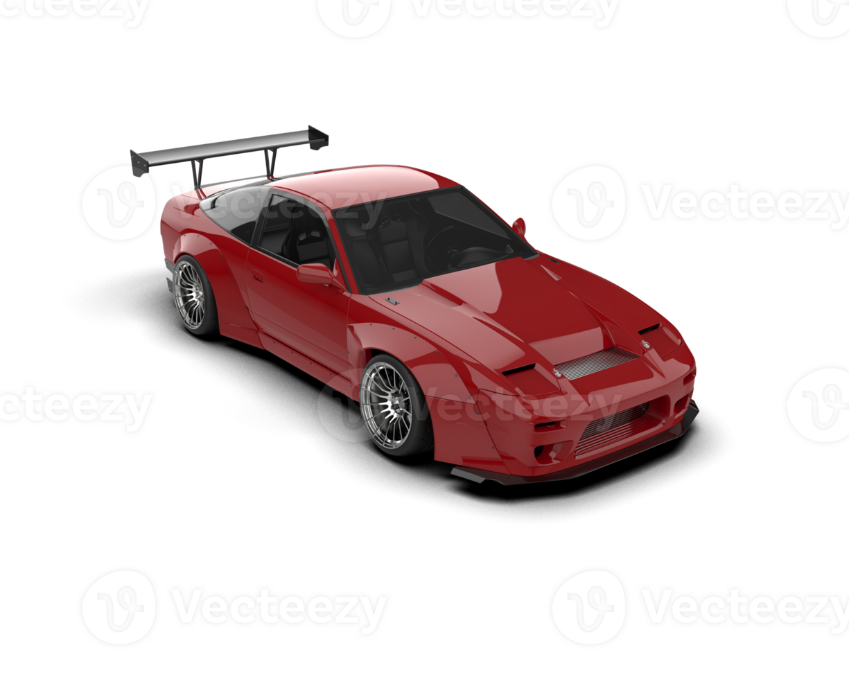Realistic race car isolated on background. 3d rendering - illustration png