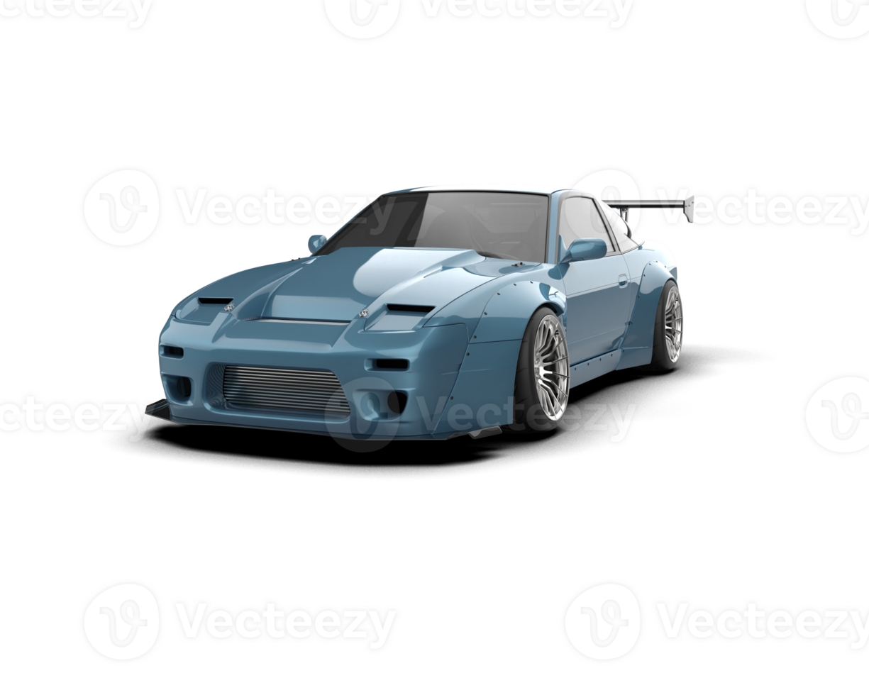 Realistic race car isolated on background. 3d rendering - illustration png