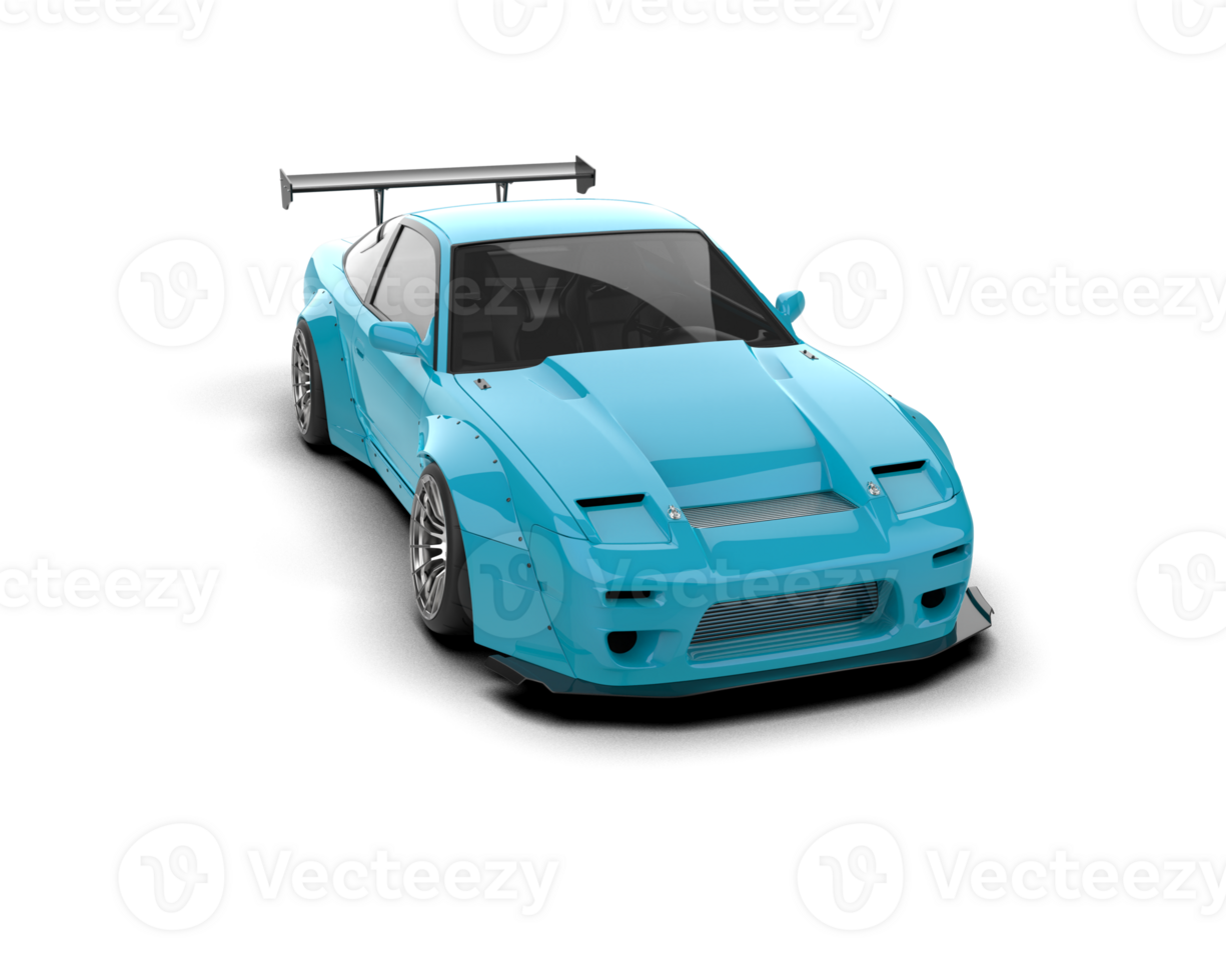 Realistic race car isolated on background. 3d rendering - illustration png