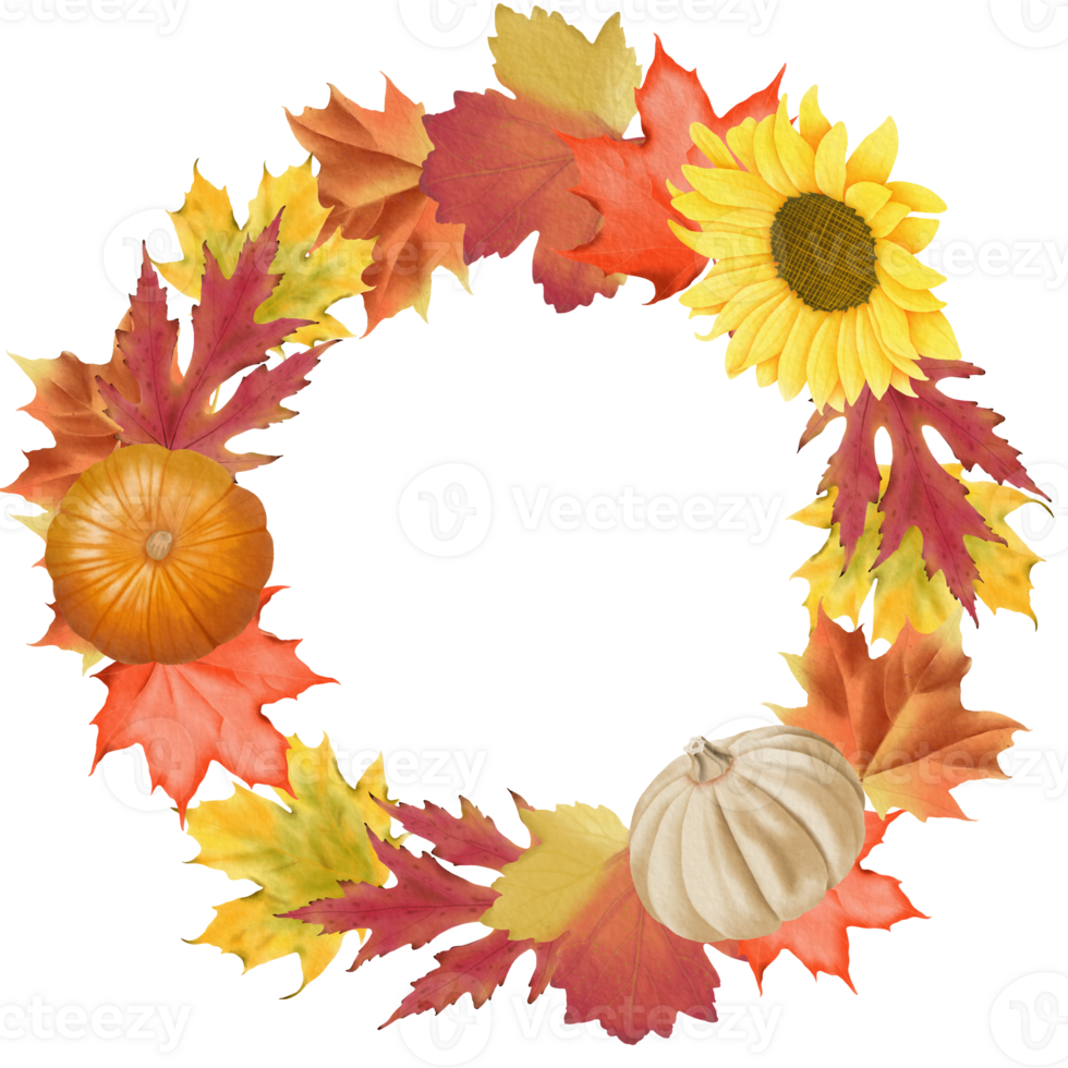 Cute Watercolor Fall Clipart - Download Cozy Autumn Illustration png