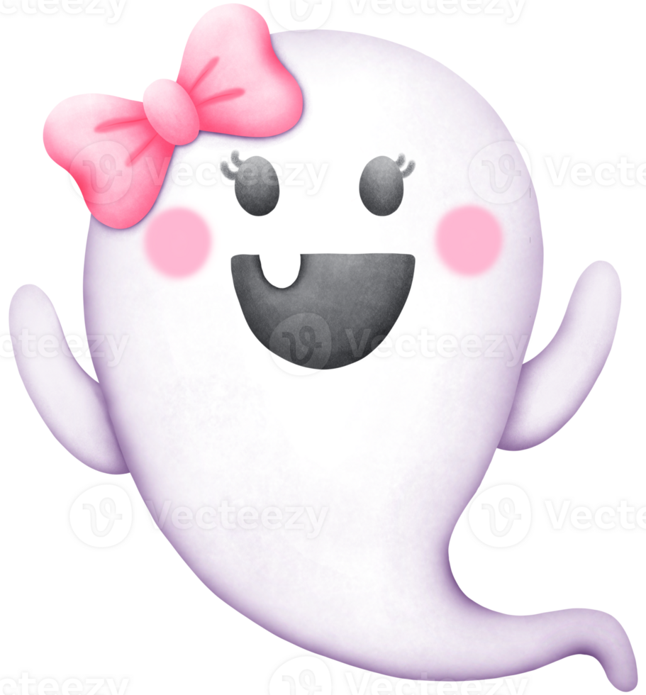 Cute Watercolor Halloween Clipart - Trick or Treat Illustration png