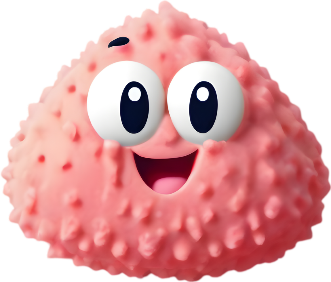 Smiling Cartoon Sponge Clipart illustration. AI-generated. png