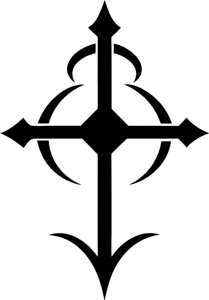 Ancient Anuradhapura Cross, Sri Lankan Heritage Clipart. AI-generated. png