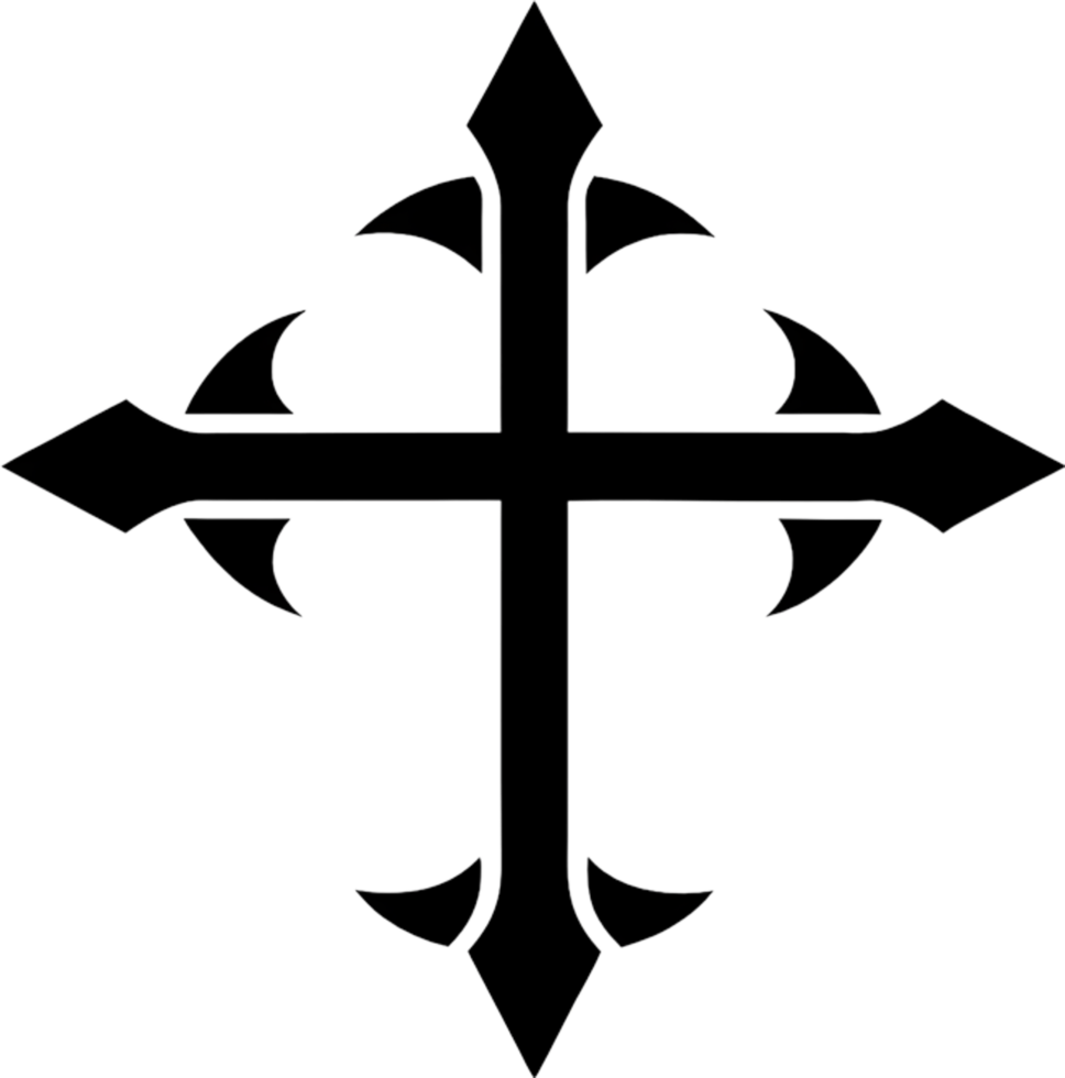 Ancient Anuradhapura Cross, Sri Lankan Heritage Clipart. AI-generated. png