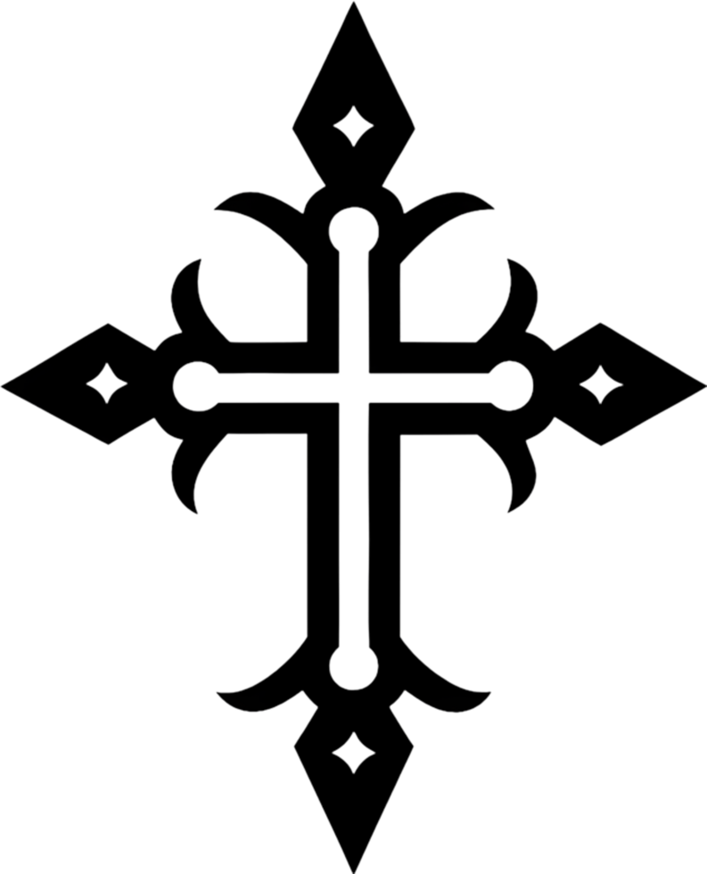 Ancient Anuradhapura Cross, Sri Lankan Heritage Clipart. AI-generated. png