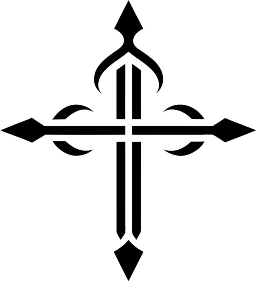 Ancient Anuradhapura Cross, Sri Lankan Heritage Clipart. AI-generated. png