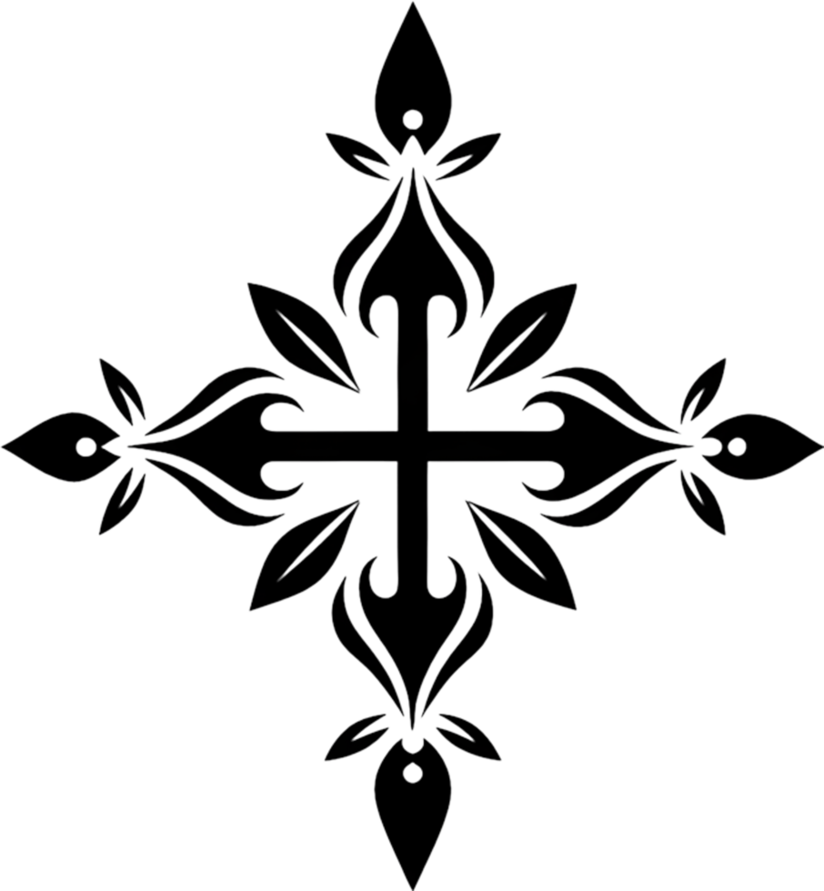 Ancient Anuradhapura Cross, Sri Lankan Heritage Clipart. AI-generated. png