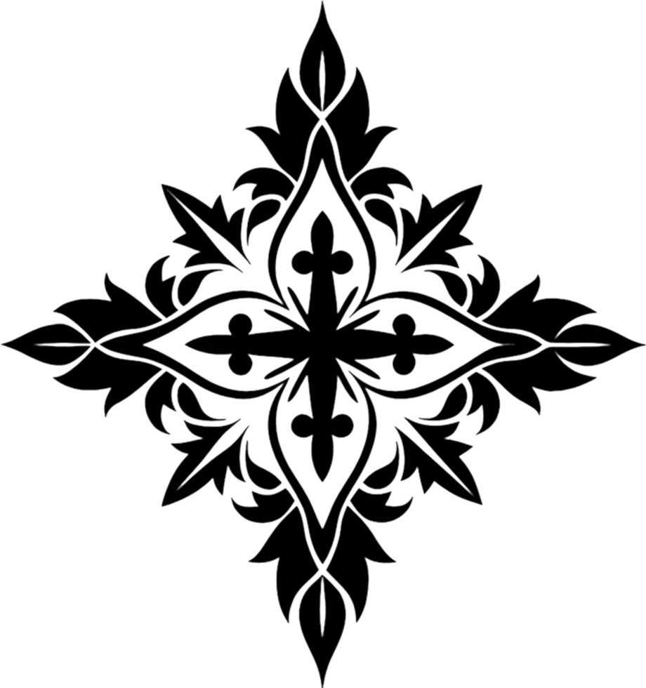 Ancient Anuradhapura Cross, Sri Lankan Heritage Clipart. AI-generated. png