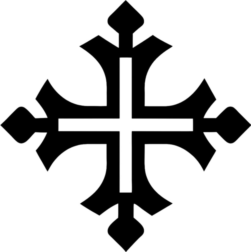 Ancient Caucasian Albanian Cross Symbol Clipart. AI-generated. png