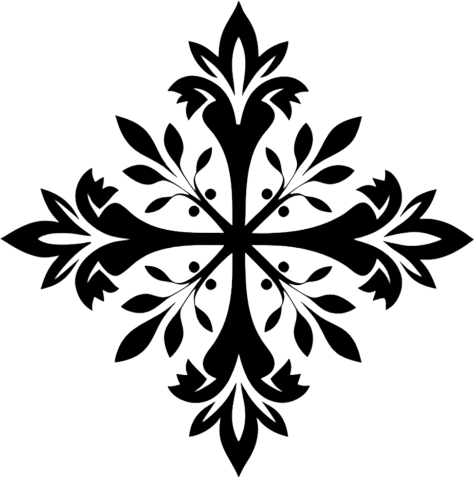Ancient Caucasian Albanian Cross Symbol Clipart. AI-generated. png