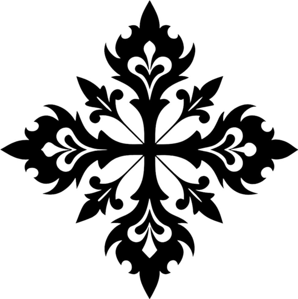 Ancient Caucasian Albanian Cross Symbol Clipart. AI-generated. png