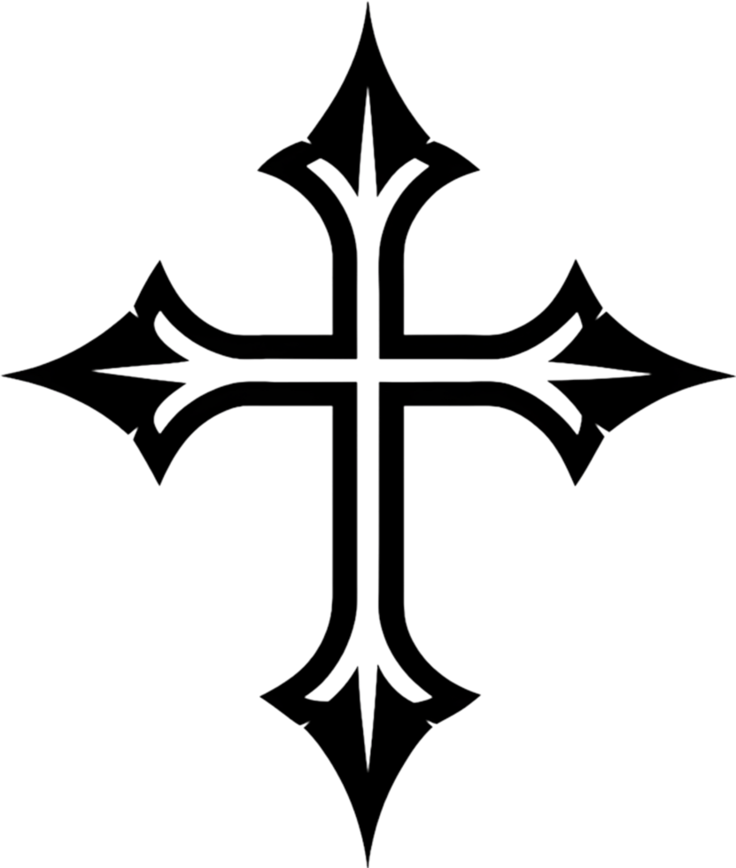 Cross of Saint James Clipart Symbol. AI-generated. png