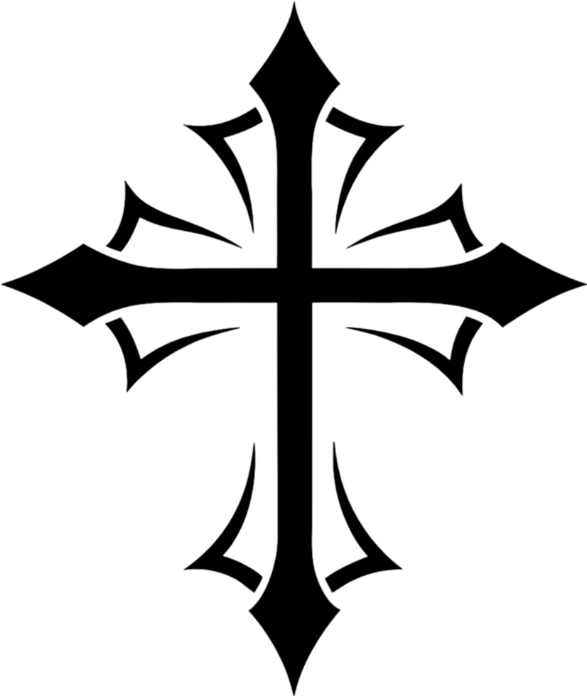 Cross of Saint James Clipart Symbol. AI-generated. png