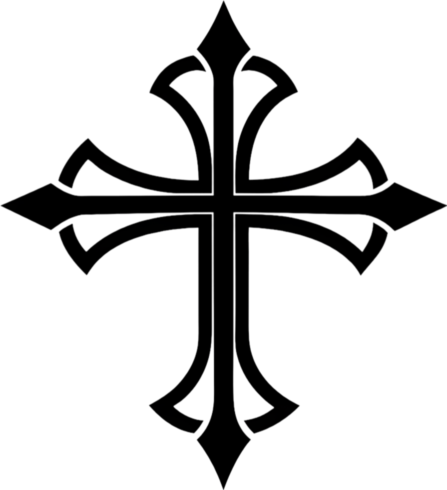 Cross of Saint James Clipart Symbol. AI-generated. png