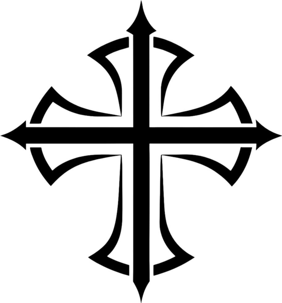 Cross of Saint James Clipart Symbol. AI-generated. png