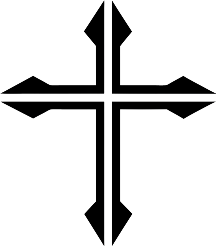 Cross of Saint James Clipart Symbol. AI-generated. png